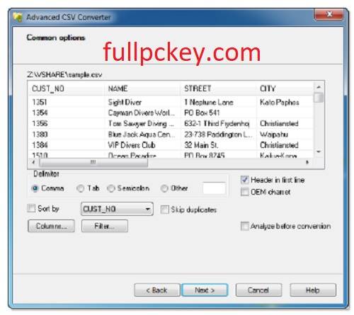 Advanced CSV Converter Free Download