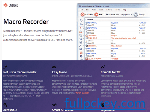Macro Recorder Software + For Windows